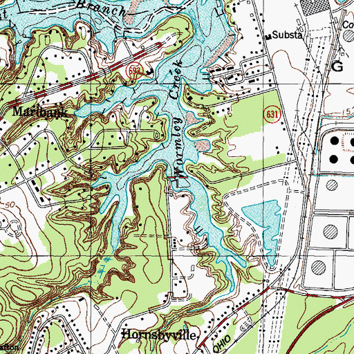 Topographic Map of Wormley Creek Boat Ramp, VA