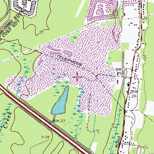 Topographic Map of Bethel Landfill, VA