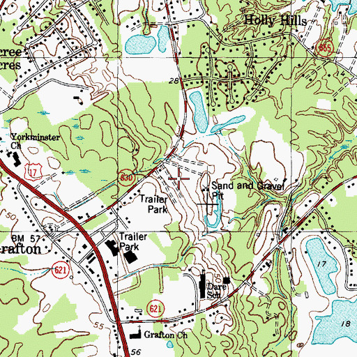 Topographic Map of Loweman Court Trailer Park, VA