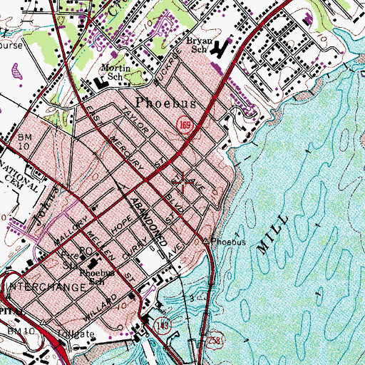 Topographic Map of Open Door Full Gospel Baptist Church, VA
