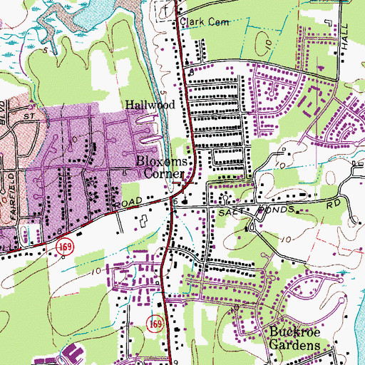 Topographic Map of Peninsula Church of Christ, VA