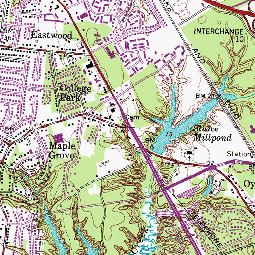 Topographic Map of Providence Mennonite Church, VA