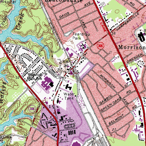 Topographic Map of Restoration Christian Center, VA