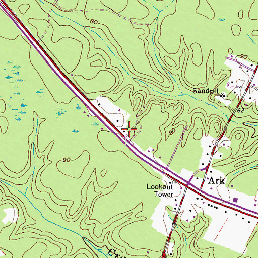 Topographic Map of Voice of Victory Church, VA