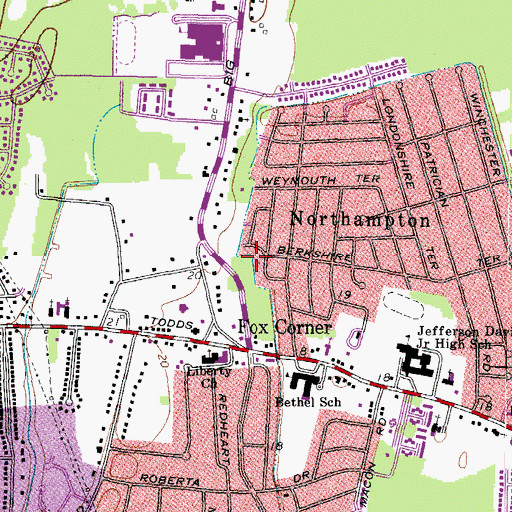 Topographic Map of City of Hampton Public Library Northampton Branch, VA