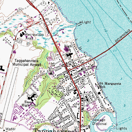 Topographic Map of Essex Public Library, VA