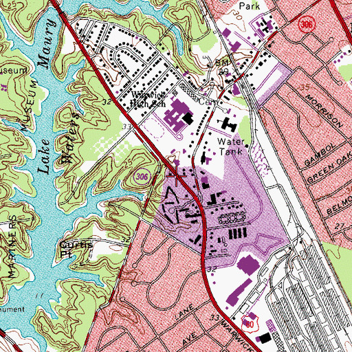 Topographic Map of Newport Nursing Home, VA