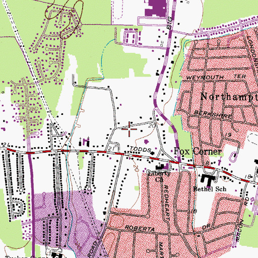 Topographic Map of Northampton Convalescent Center, VA