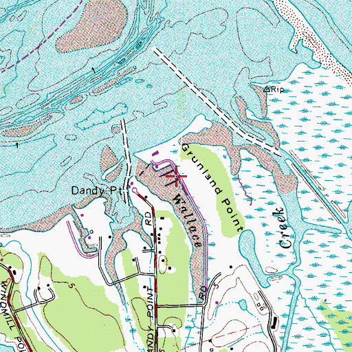 Topographic Map of Bell Isle Marina, VA