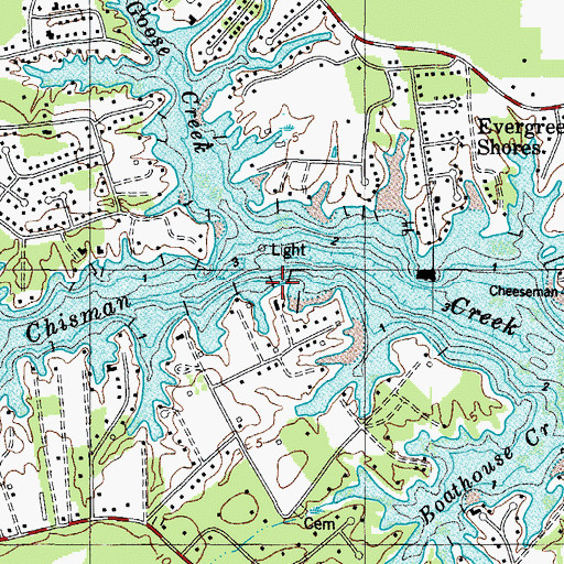Topographic Map of Dare Marina, VA