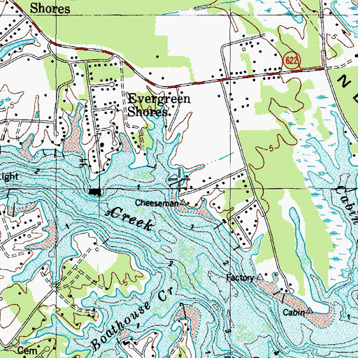 Topographic Map of Thomas Marina, VA