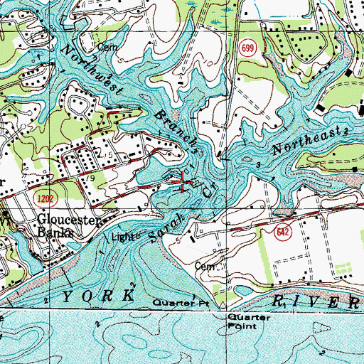 Topographic Map of York River Yacht Haven, VA