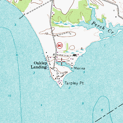 Topographic Map of Whelan's Marina, VA