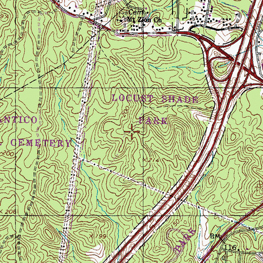 Topographic Map of Forest Greens Golf Club, VA
