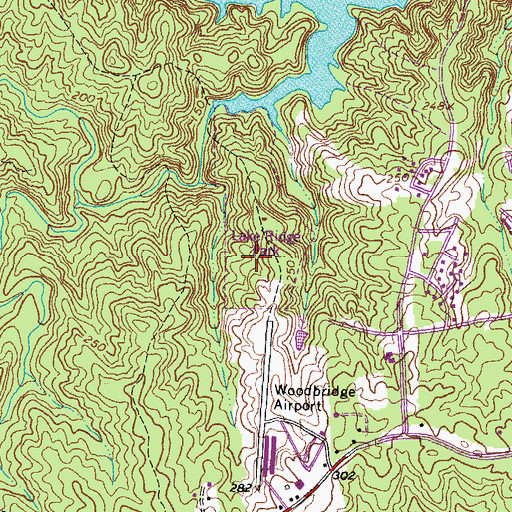 Topographic Map of Lake Ridge Golf Park and Marina, VA