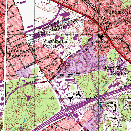 Topographic Map of Church of the Resurrection, VA