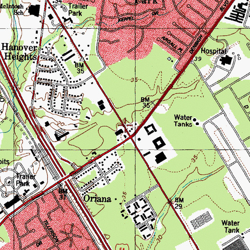 Topographic Map of City Life Church, VA