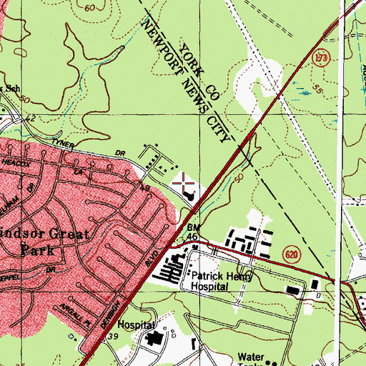 Topographic Map of Congregation Zion's Sake Messianic Synagogue, VA