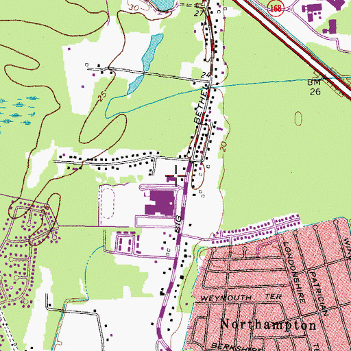 Topographic Map of New Covenant Church, VA