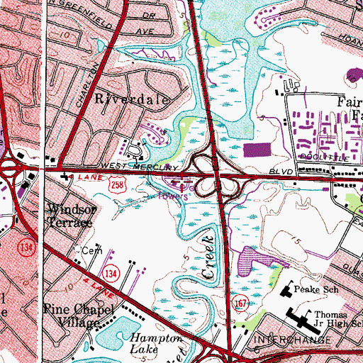 Topographic Map of Air and Power Museum of Hampton, VA