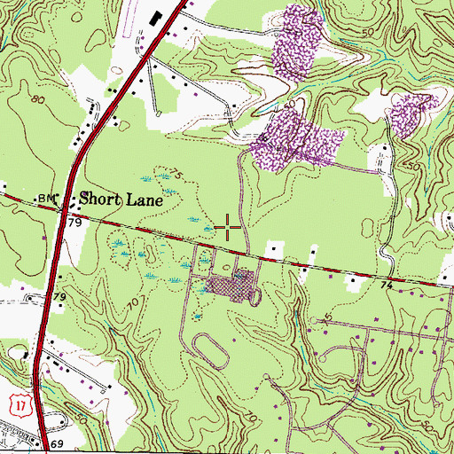 Topographic Map of Gloucester County Social Services Building, VA