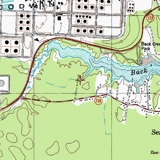 Topographic Map of Hampton Roads Sanitation District York River Sewage Treatment Plant, VA