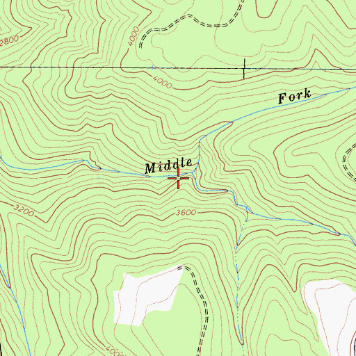 Topographic Map of South Fork Domingo Creek, CA