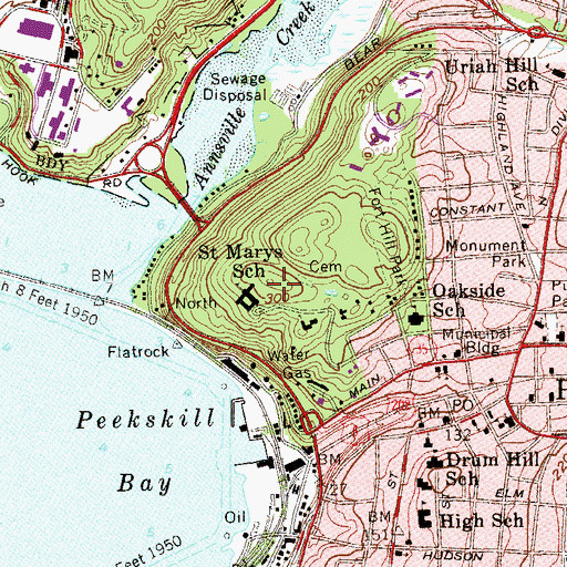 Topographic Map of Saint Gabriels Hill, NY