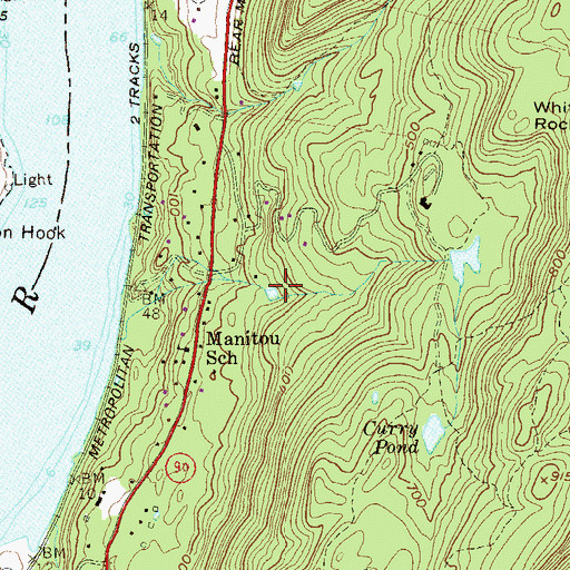 Topographic Map of Dragon Rock, NY