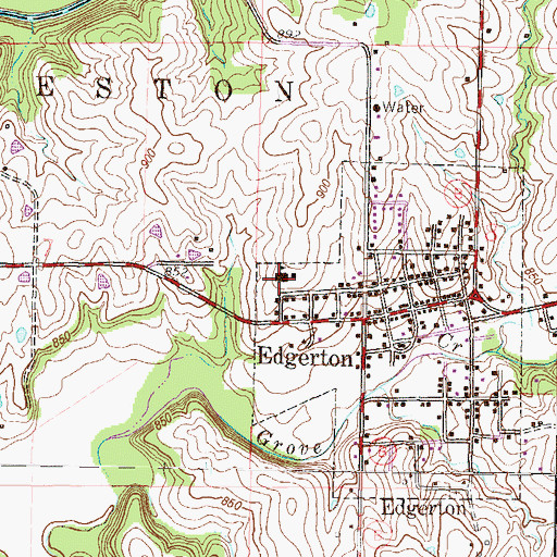 Topographic Map of North Platte Intermediate School, MO