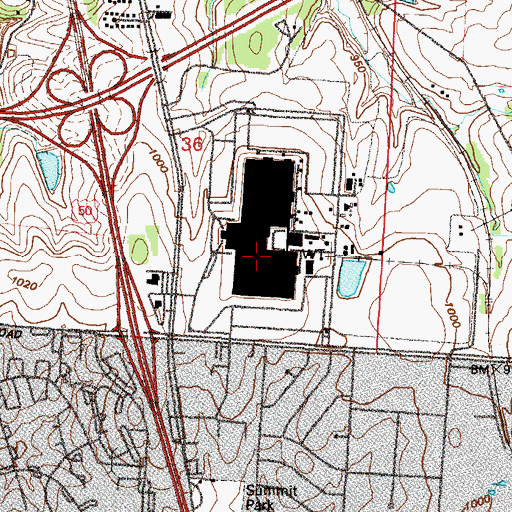 Topographic Map of Summit Technology Academy, MO