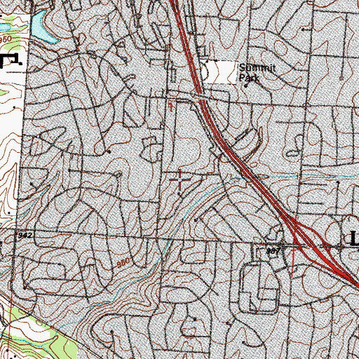 Topographic Map of Our Lady - Presentation School, MO