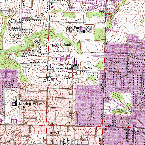Topographic Map of Star Day Treatment Center, MO