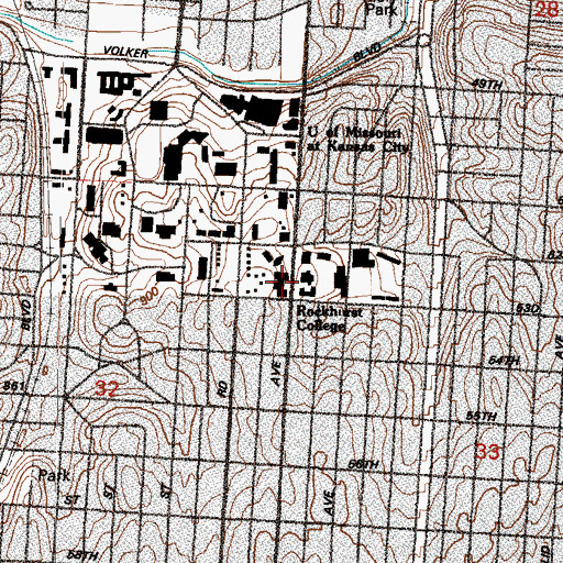 Topographic Map of Saint Francis Xavier School, MO