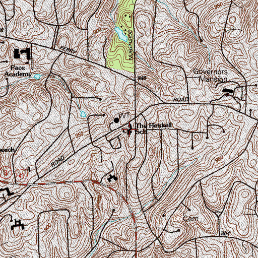 Topographic Map of The Heiskell School, GA