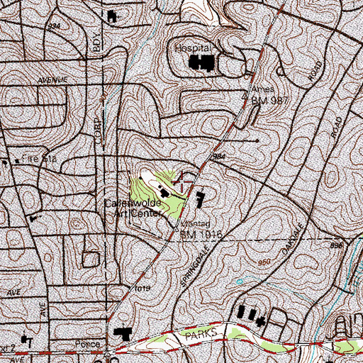Topographic Map of Laurel Heights Academy, GA