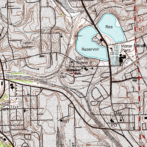 Topographic Map of The Howard School, GA
