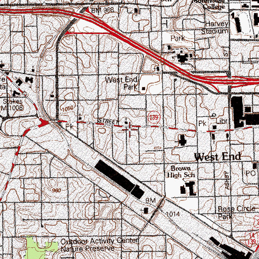 Topographic Map of Gate City Heritage School, GA