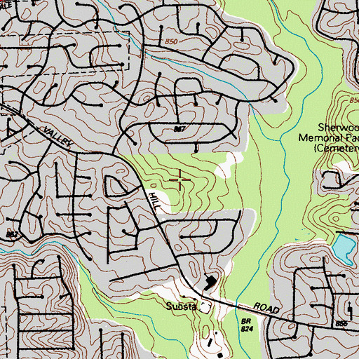 Topographic Map of Alfretta A Harper Elementary School, GA