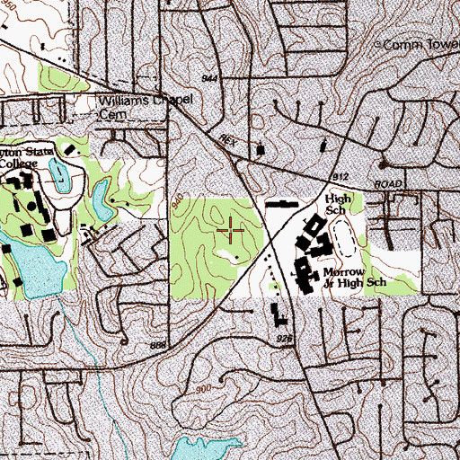 Topographic Map of Marshall Elementary School, GA