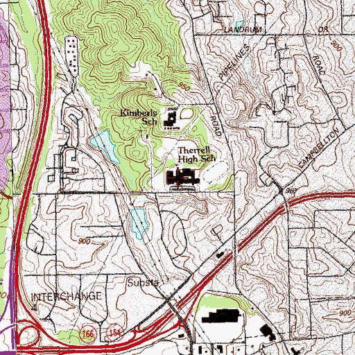 Topographic Map of School for Technology Engineering Math and Science at Therrell, GA