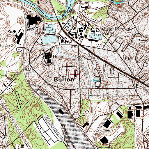 Topographic Map of Bolton Academy Elementary School, GA