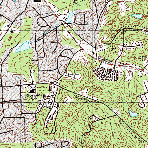 Topographic Map of Riverside Intermediate School, GA