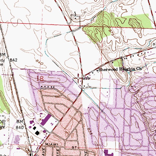 Topographic Map of Troy Fire Department Station 2, OH