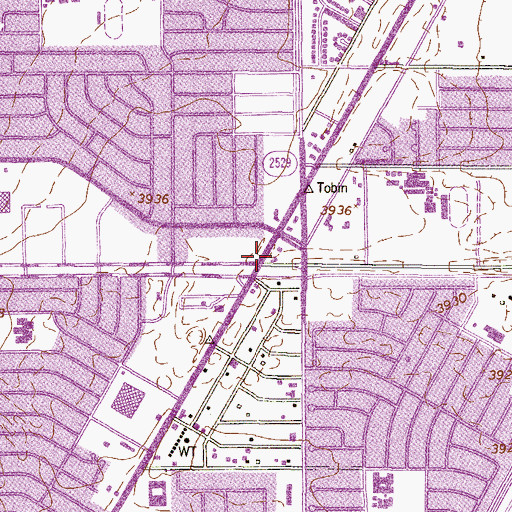 Topographic Map of El Paso Fire Department Station 21, TX