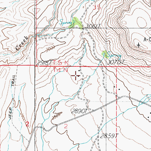 Topographic Map of A-Cross Adminstrative Site, AZ