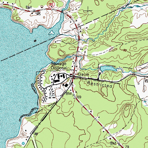 Topographic Map of Cutler Navy Fire Department, ME