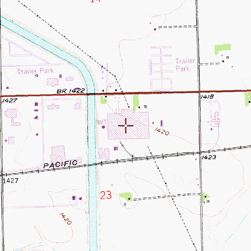Topographic Map of Behlen Ambulance, NE