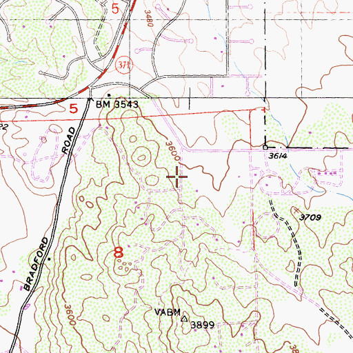 Topographic Map of Cahuilla Valley, CA