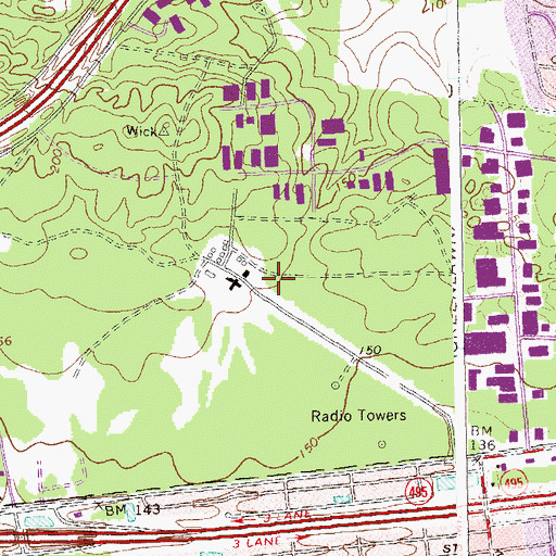 Topographic Map of Hauppauge Industrial Park, NY